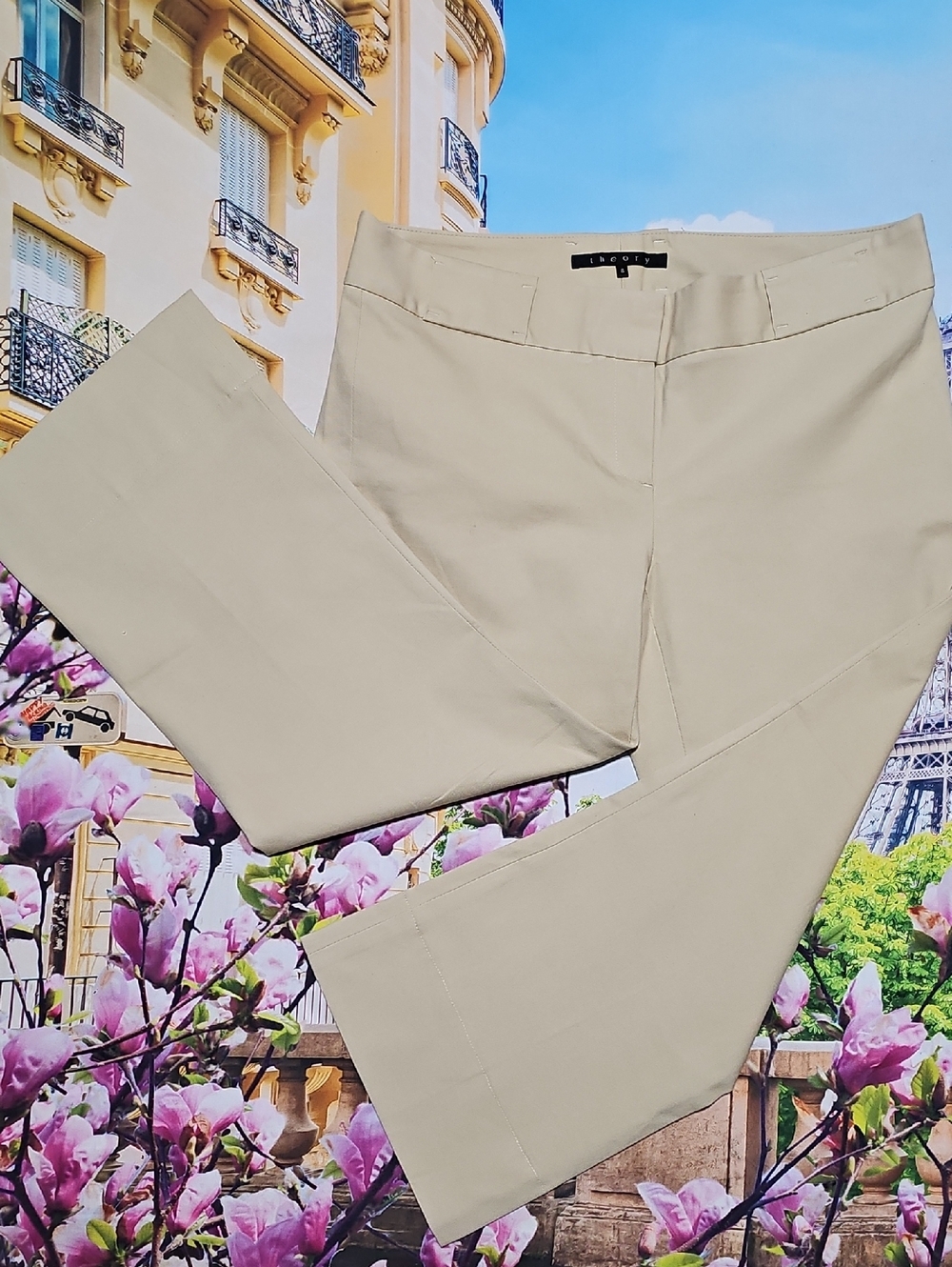 Theory Cropped Tan Dress Pants Size‎ 8